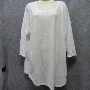 White Bobeau 3/4 Sleeve Top